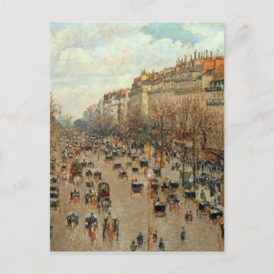 Cartão Postal Camille Pissarro Boulevard Montmartre Painting