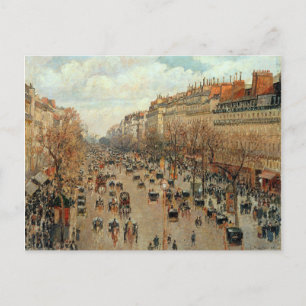 Cartão Postal Camille Pissarro Boulevard Montmartre Painting