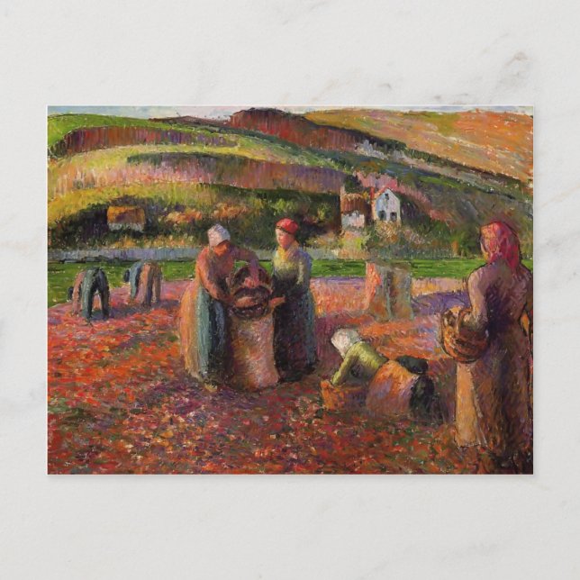 Cartão Postal Camille Pissarro - Colheita De Batata (Frente)