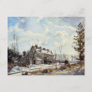 Cartão Postal Camille Pissarro - Efeito da Neve Rodoviária Louv