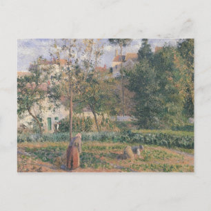 Cartão Postal Camille Pissarro Jardim vegetal da Hermita