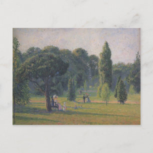 Cartão Postal Camille Pissarro - Jardins Em Kew, Sunset