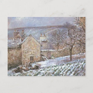 Cartão Postal Camille Pissarro - Neve no Patrimônio, Pontoise
