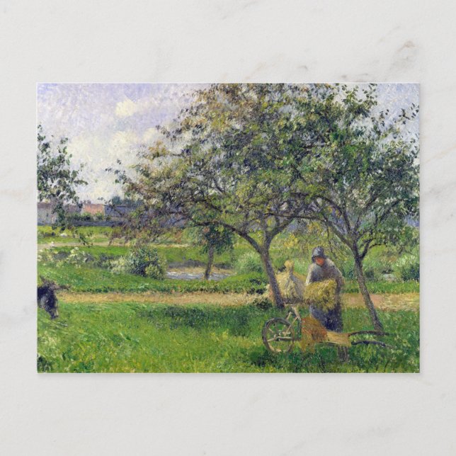 Cartão Postal Camille Pissarro | O Carrinho de Mão, Pomar, c.188 (Frente)