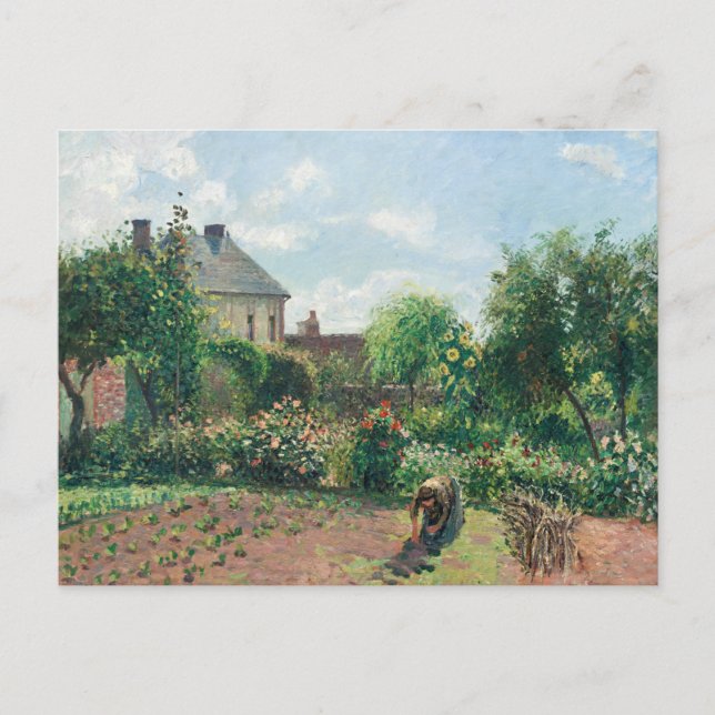 Cartão Postal Camille Pissarro O Jardim do Artista em Eragny (Frente)