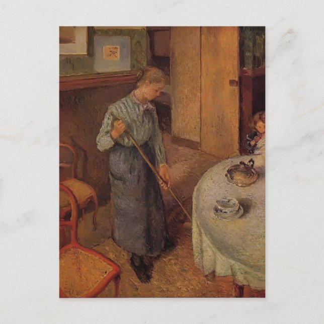 Cartão Postal Camille Pissarro - O Pequeno País Maid (Frente)