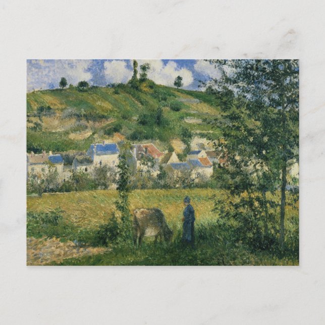 Cartão Postal Camille Pissarro | Paisagem em Chaponval, 1880 (Frente)