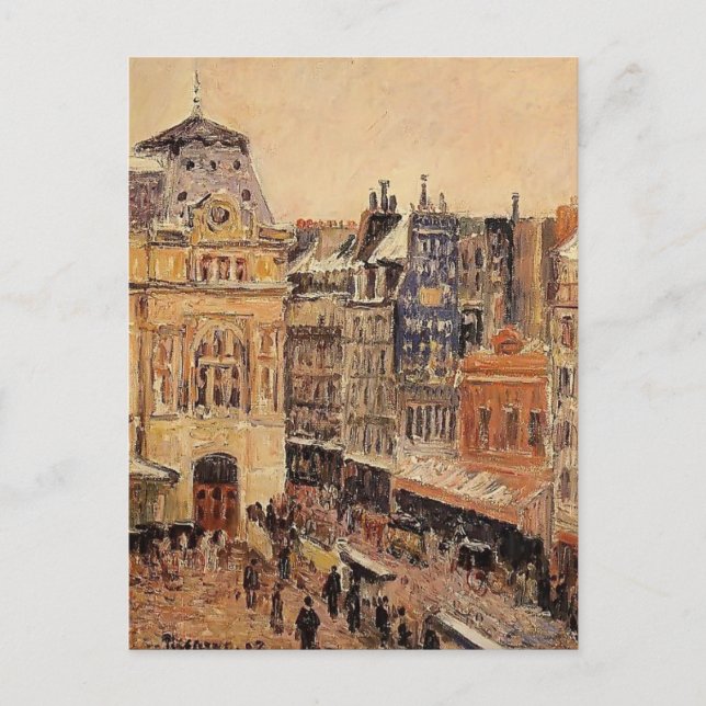 Cartão Postal Camille Pissarro - Vista de Paris, Rue d'Amsterdam (Frente)