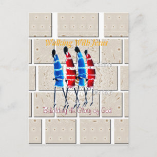 Cartão Postal Caminhando com Jesus Hakuna Matata Inspirou Beauti