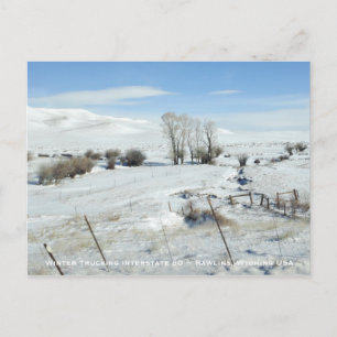 Cartão Postal Caminhando Interstate 80 Rawlins Wyoming EUA
