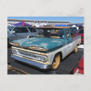 Cartão Postal Caminhão Azul Rusted