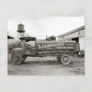 Cartão Postal Caminhão de combustível Lightning, 1920
