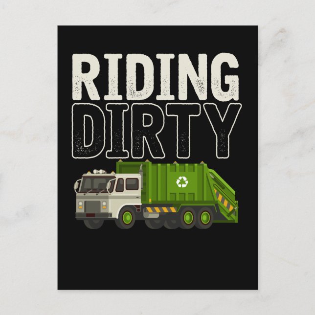 Cartão Postal Caminhão de Lixo Catita Lixo Dia do Lixo (Frente)