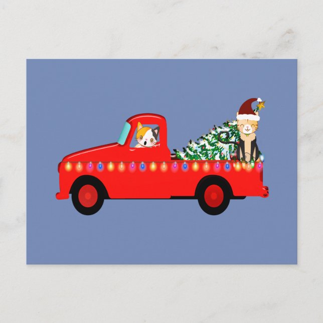 Cartão Postal Caminhão de Natal Feriado (Frente)