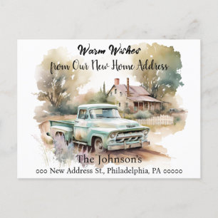 Cartão Postal Caminhão de Recepção Movemos Novo Cartão-Postal de