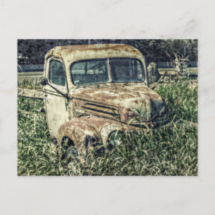 Cartão Postal Caminhão de Trabalho Antiquado da Vintage da Beate
