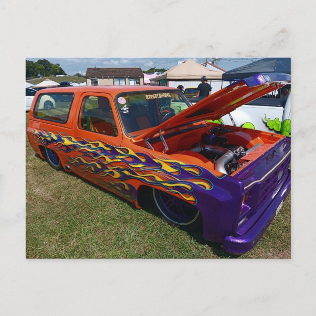 Cartão Postal Caminhão Laranja Personalizado (Frente)