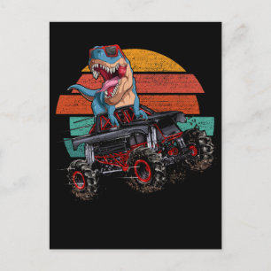 Cartão Postal Caminhão Monstro Trex Meninos Corrida de Terra Din