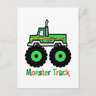 Cartão Postal Caminhão Monstro Verde