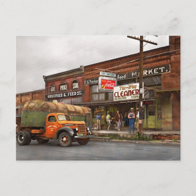 Cartão Postal Caminhão - O merceeiro municipal 1939 (Frente)