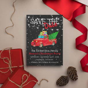 Cartão Postal Caminhão Vermelho Colorido com Neve   Natal Salve 