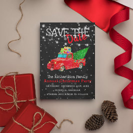 Cartão Postal Caminhão Vermelho Colorido de Neve | Salva de Nata