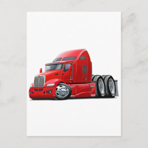 Cartão Postal Caminhão Vermelho Kenworth 660