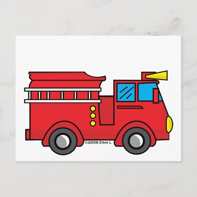 Cartão Postal Caminhãozinho de Bombeiros (Frente)