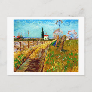 Cartão Postal Caminho através de um campo com Willows Van Gogh