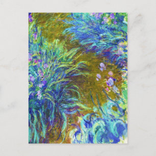 Cartão Postal Caminho através dos Íris Claude Monet