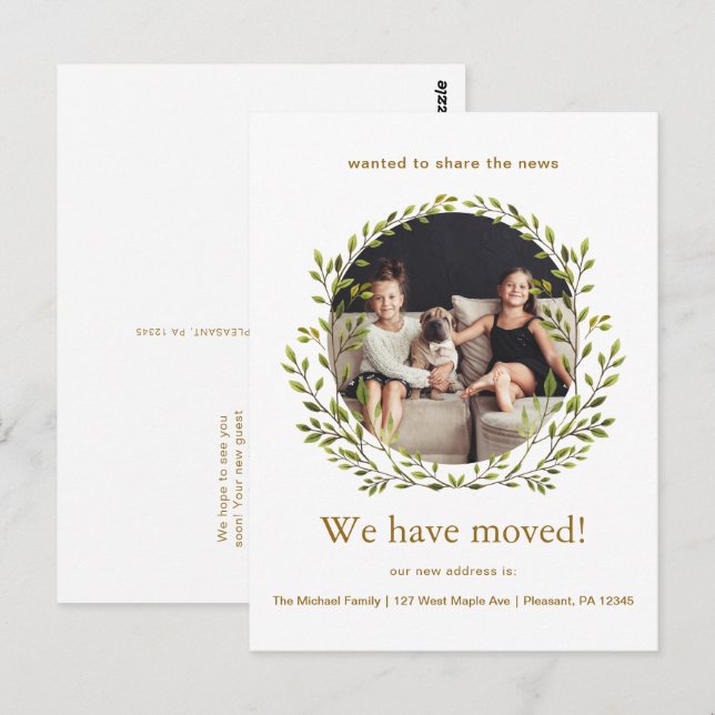 Cartão Postal Caminho Botânico, Mudamos Foto De Novo Endereço (Frente/Verso)