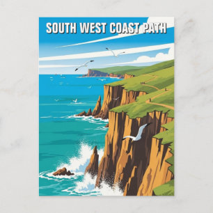 Cartão Postal Caminho da Costa Sudoeste Inglaterra Viagem