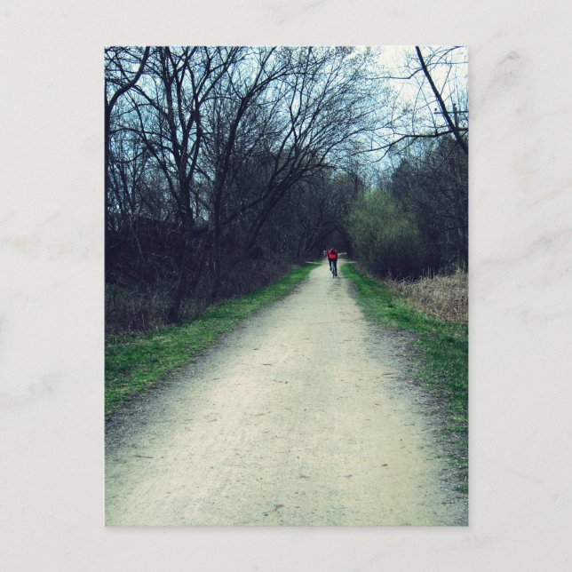 Cartão Postal Caminho de bicicleta em um parque (Frente)