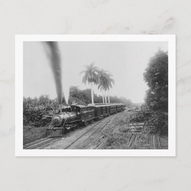 Cartão Postal Caminho de ferro Central Pan-Americano na Guatemal (Frente)