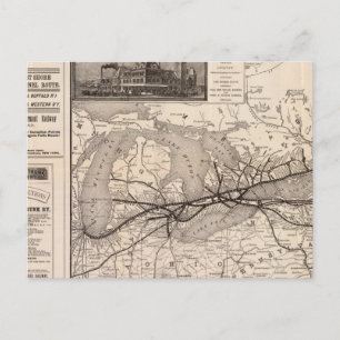 Cartão Postal Caminho de ferro de Chicago e Grand Trunk