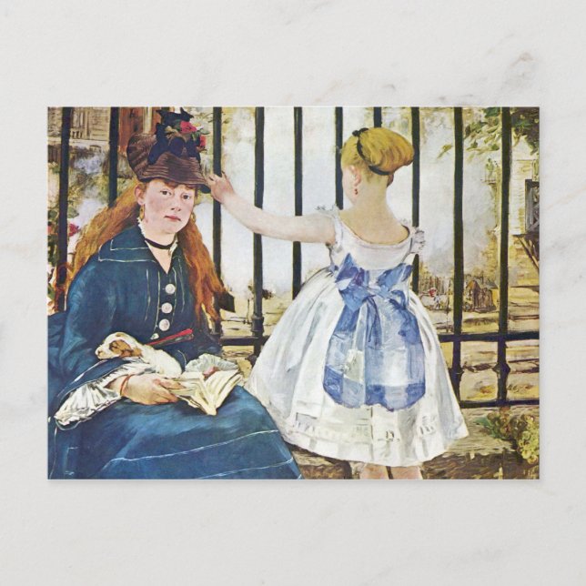 Cartão Postal Caminho de ferro de Edouard Manet (Frente)