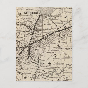 Cartão Postal Caminho de Wabash do Mapa