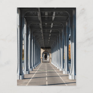 Cartão Postal Caminho do Ciclo no ponto Bir-Hakeim - Paris, Fran