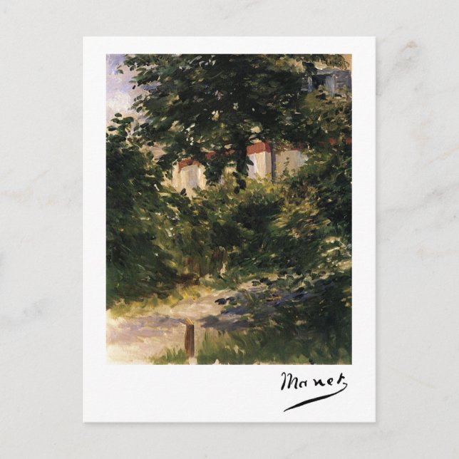Cartão Postal Caminho do Jardim em Rueil por Édouard Manet (Frente)