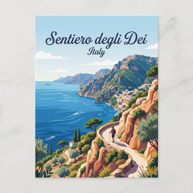 Cartão Postal Caminho dos Deuses Itália (Frente)
