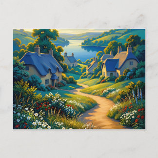 Cartão Postal Caminho Dourado para Água Azul