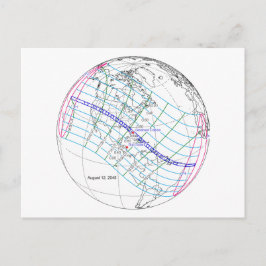 Cartão Postal Caminho Global do Eclipse Solar 2045