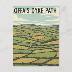 Cartão Postal Caminho Offa's Dyke Trilha País de Gales