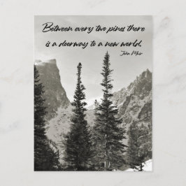 Cartão Postal Caminho para um Novo Mundo nas Montanhas