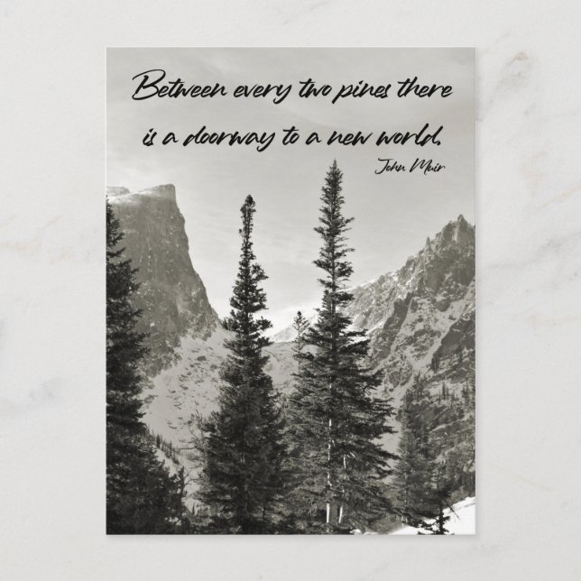 Cartão Postal Caminho para um Novo Mundo nas Montanhas (Frente)