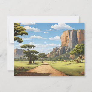 Cartão Postal Caminho pelo Zimbábue