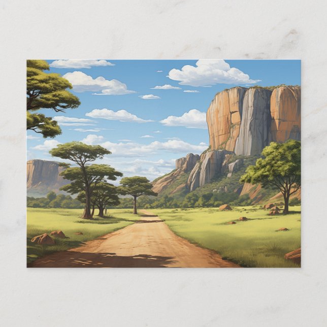 Cartão Postal Caminho pelo Zimbábue (Frente)
