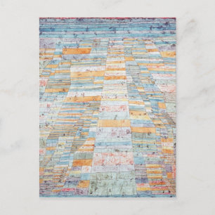 Cartão Postal Caminho principal e passagens de Paul Klee