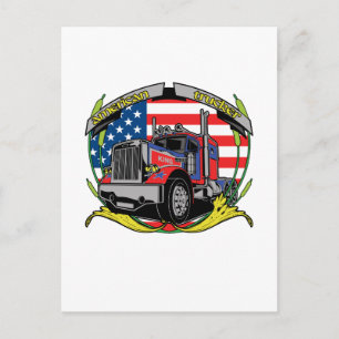 Cartão Postal Caminhoneiro Americano