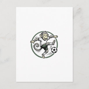 Cartão Postal Camisa de Desenho de Gravura de Jogador de Futebol